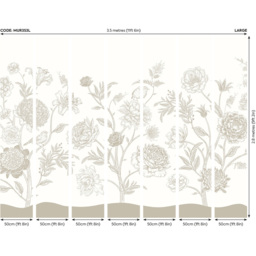 Origin Murals Jacobean Rose Trail Multi Wall Mural - thumbnail 3