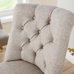 Home Source Samara Set of 2 Natural Tufted Dining Chair - thumbnail 3