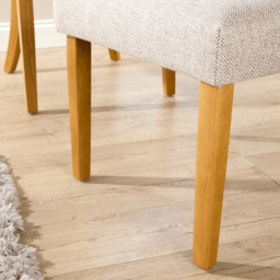 Home Source Samara Set of 2 Natural Tufted Dining Chair - thumbnail 4