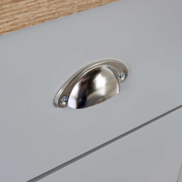 Home Source Avon Grey 2 Drawer Bedside Cabinet - thumbnail 4
