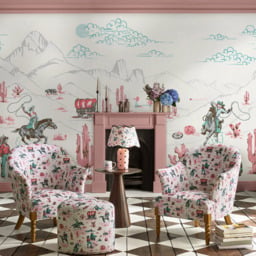 Cath Kidston Cowgirls Pink Mural - thumbnail 1