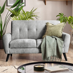 Julian Bowen Monza 2 Seater Dove Fabric Sofa - thumbnail 1