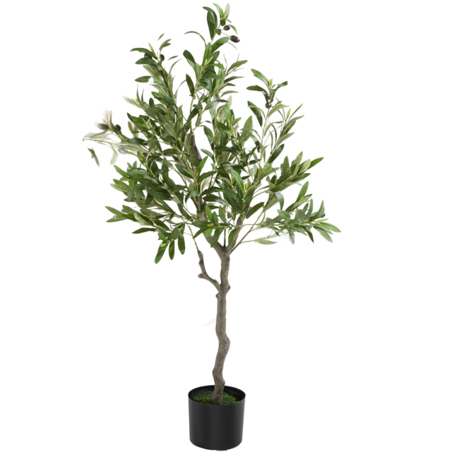 tectake Artificial Olive Plant in Pot 120cm - image 1