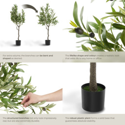 tectake Artificial Olive Plant in Pot 120cm - thumbnail 4