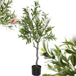 tectake Artificial Olive Plant in Pot 120cm - thumbnail 2