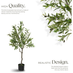 tectake Artificial Olive Plant in Pot 120cm - thumbnail 3