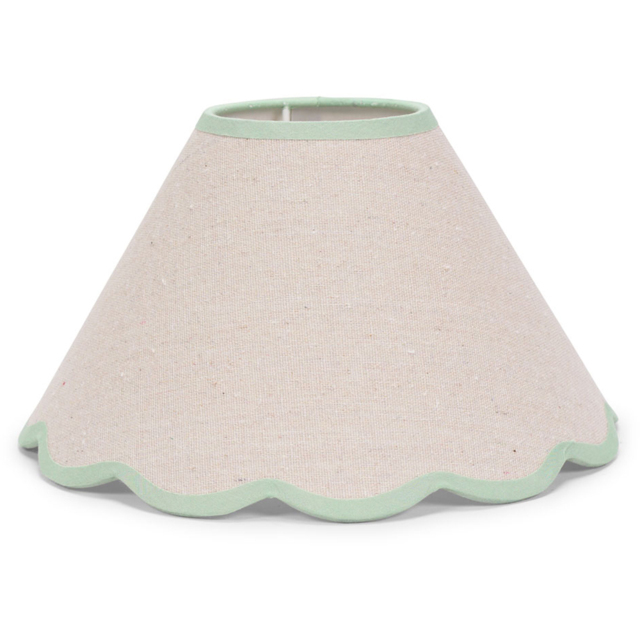 ValueLights Florie Large Scallop Green Trim Shade - image 1