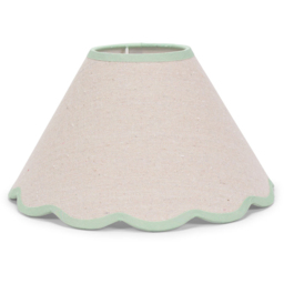 ValueLights Florie Large Scallop Green Trim Shade