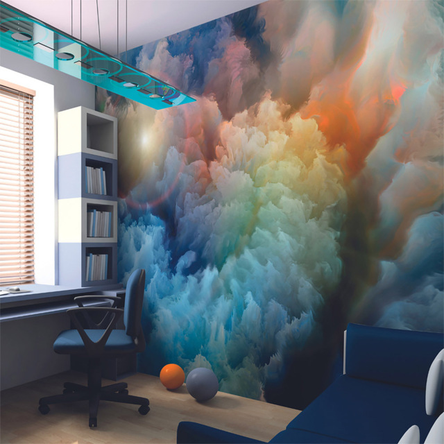 Origin Murals Moody Clouds Multicolour Wall Mural - image 1