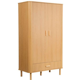 Birlea Axel 2 Door Single Drawer Fluted Wardrobe - thumbnail 2
