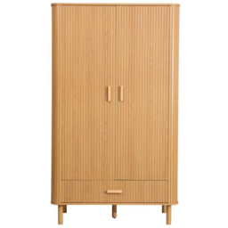 Birlea Axel 2 Door Single Drawer Fluted Wardrobe - thumbnail 3
