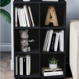 Cuba Black 6 Shelf Cube Storage Unit