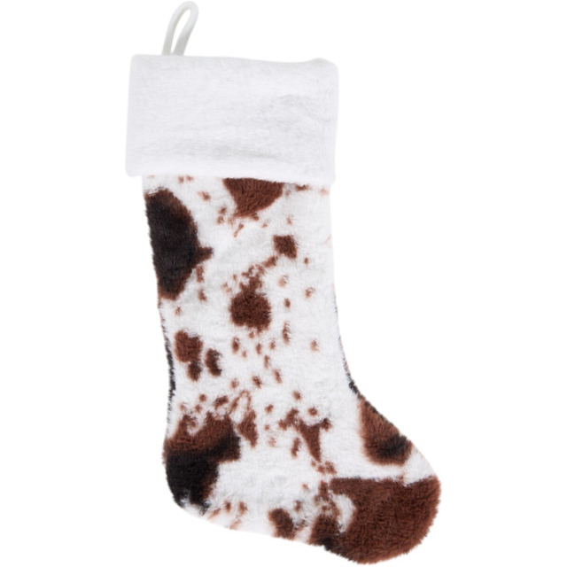 Jingle Bell Boogie Christmas Cow Print Stocking - image 1