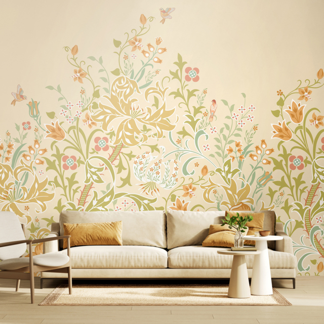 Origin Murals Trailing Lily Yellow Wall Mural - image 1