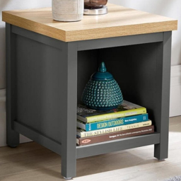 Home Source Avon Graphite Grey Lamp Side Table