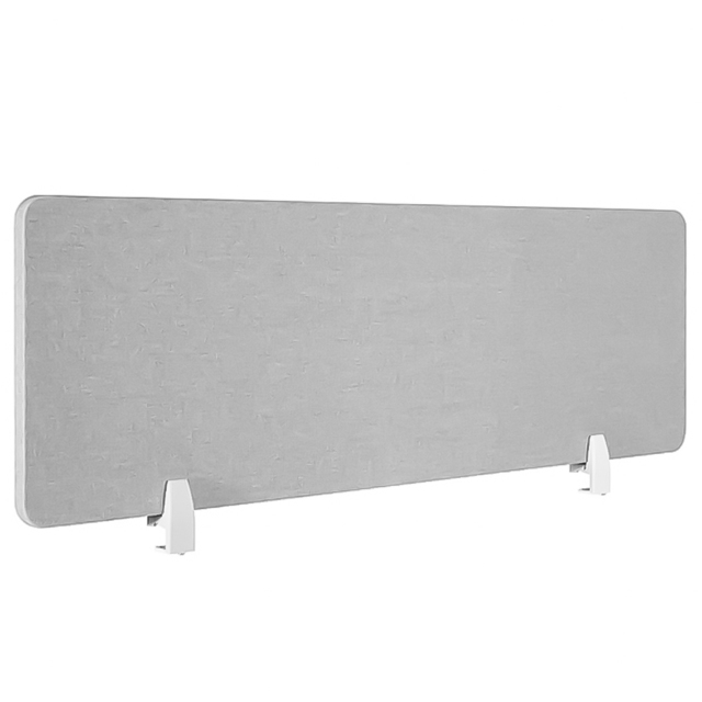 tectake Noisy Grey Plastic Desk Divider 160 x 40cm - image 1