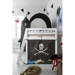 Noa and Nani Moro White Pirate Mid Sleeper Cabin Bed with Slide - thumbnail 4