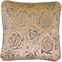 Intimates Flock Rose Latte Filled Cushion 43 x 43cm 2 Pack