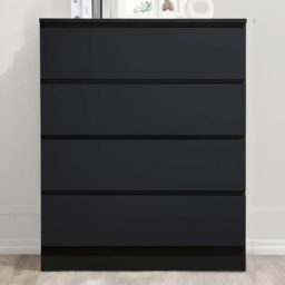 Oslo Black 4 Drawer Chest of Drawers