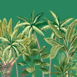 Origin Murals Tropical Palm Trees Green Wall Mural - thumbnail 2