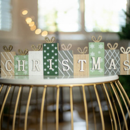 Marco Paul Christmas Sign on Presents Decoration 40cm - thumbnail 3