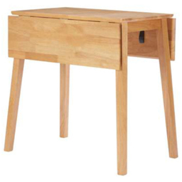 2 Seater Drop Leaf Dining Set Oak and White - thumbnail 4