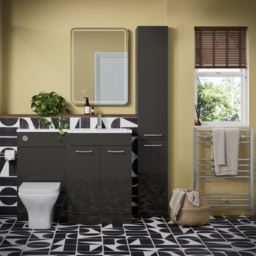 Bathstore Panama 2 Door Anthracite Right Hand Basin and WC Unit 1000mm - thumbnail 2
