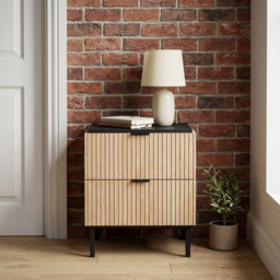 Saxon 2 Drawer Side Table - thumbnail 4