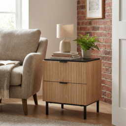 Saxon 2 Drawer Side Table - thumbnail 2