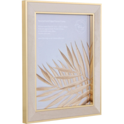 Gold Edge Velvet Photo Frame Neutral 14 x 11 inch - thumbnail 4