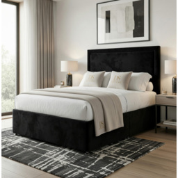 DS Living Velmont Black Single Plush Divan Bed - thumbnail 4