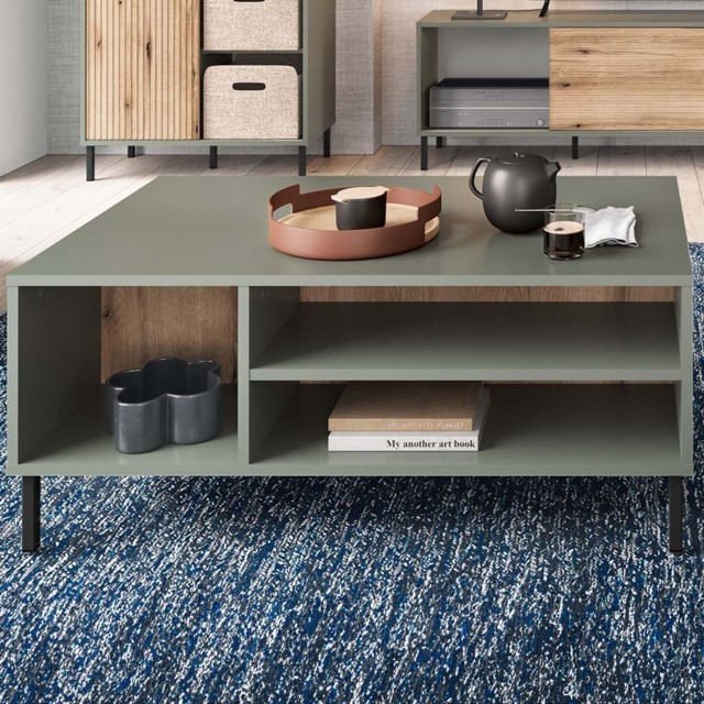 Furniture To Go Darwin 3 Shelf Green Coffee Table - image 1