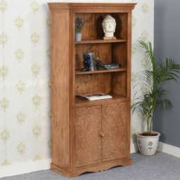 Brooklyn Adair 2 Door 3 Shelf Mango Wood Bookcase