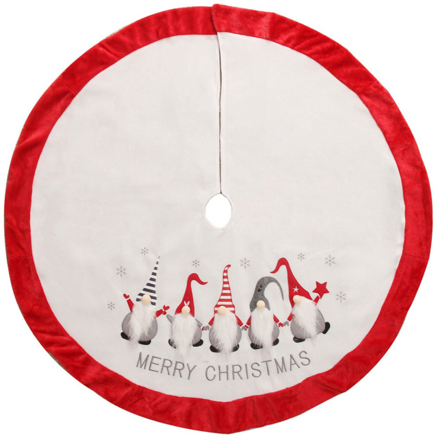 Candy Cane Lane Red and White Gonk Tree Skirt 120cm
