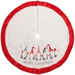 Candy Cane Lane Red and White Gonk Tree Skirt 120cm