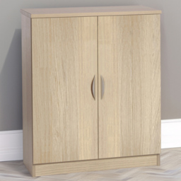 R White Cabinets 2 Door Mid Height Sandstone Cupboard
