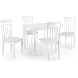 Julian Bowen Rufford 4 Seater Dining Set White - thumbnail 2