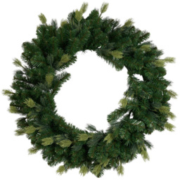 Green Hampton Christmas Wreath 76cm - thumbnail 1