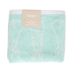 Rabbit Hand Towel - Blue - thumbnail 1