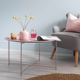 Noa and Nani Blush Pink Bjarni Metal Coffee Table - thumbnail 3