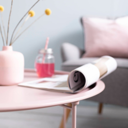 Noa and Nani Blush Pink Bjarni Metal Coffee Table - thumbnail 4