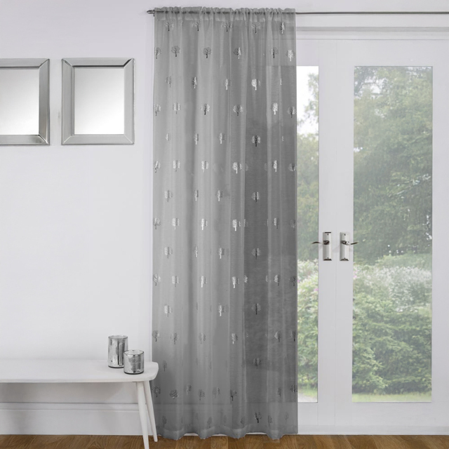 Silver Birch Panel Voile Curtain 140 x 137cm - image 1