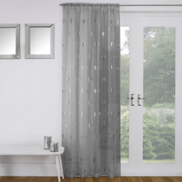 Silver Birch Panel Voile Curtain 140 x 137cm - thumbnail 1