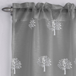 Silver Birch Panel Voile Curtain 140 x 137cm - thumbnail 2