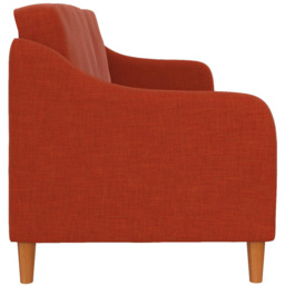 Dorel Jasper 3 Seater Orange Linen Sprung Sofa Bed - thumbnail 4