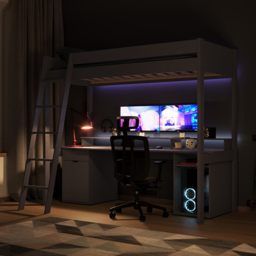 Noomi Tera Grey Single Gaming High Sleeper - thumbnail 2
