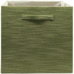 Homebase Textured Sage Green Cube Storage Insert 4 Pack - thumbnail 3