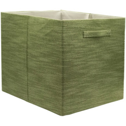 Homebase Textured Sage Green Cube Storage Insert 4 Pack - thumbnail 4