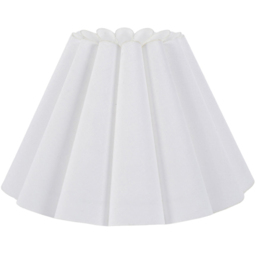 ValueLights Lauren White Pleated Scallop Edge Tapered Lamp Shade 16cm - thumbnail 1