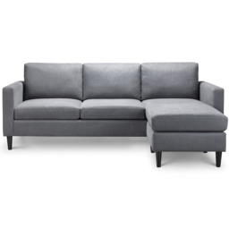 Julian Bowen Marant 3 Seater Grey Corner Sofa - thumbnail 2